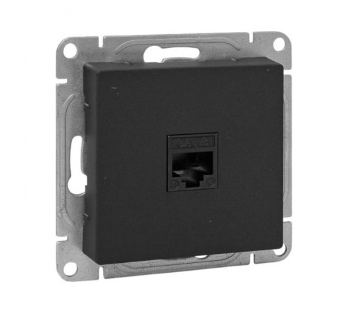 Механизм розетки RJ11, чёрный Эпика EKF  UP1-SOB-RJ11  EKF