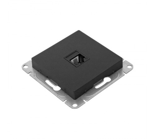 Механизм розетки RJ11, чёрный Эпика EKF  UP1-SOB-RJ11  EKF