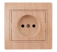 1-201-11 Intro Розетка 2P, 16А-250В, IP20, СУ, Plano, сосна  Б0030057  Intro