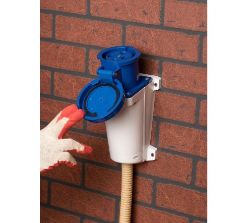 Розетка стационарная наружная 133 2Р+РЕ 63А 220В IP67 EKF PROxima  ps-133-63-220  EKF