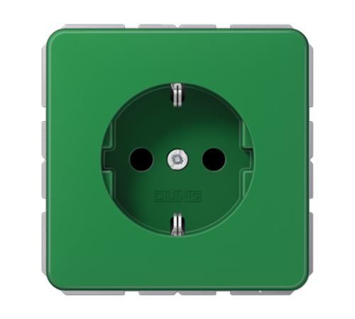 Штепсельная розетка SCHUKO 16A 250V~; зеленая  CD1520BFGN  Jung