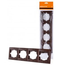 Рамка 4-х постовая горизонтальная венге "Лама"  SQ1815-0432  TDM