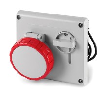 Розетка скрытой уст. с механической блокировкой и верхним расположением разъема IP67 16А 3P+E 400В  DIS4051686  DKC