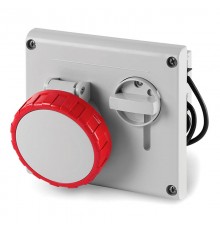 Розетка скрытой уст. с механической блокировкой и верхним расположением разъема IP67 16А 3P+E 400В  DIS4051686  DKC