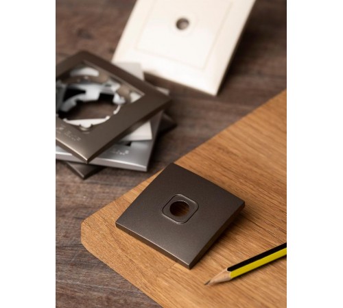 Валенсия лицевая панель розетки TV 1-местная 75Ом 5-862МГц графит EKF PROxima   ESA00-L-027-60   EKF