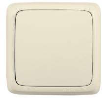 Выключатель открытой установки, одноклавишный, с изолирующей пластиной, цвет слоновая кость  ВА10-113-01  HEGEL