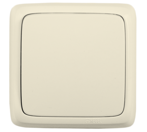 Выключатель открытой установки, одноклавишный, с изолирующей пластиной, цвет слоновая кость  ВА10-113-01  HEGEL