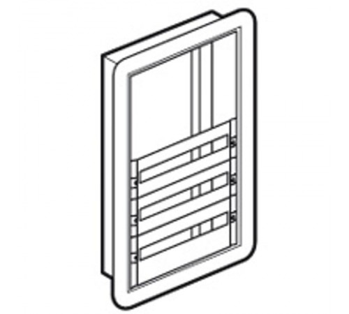 Шкаф распределительный встроенный XL3 160 - для модульного оборудования с дополнительным пространством - 3 рейки  020025  Legrand