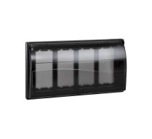 Simon Connect Рамка на 4 S-модуля с крышкой к монт.коробке SBM250, Сима Про, графит  SBMT402-14  Simon