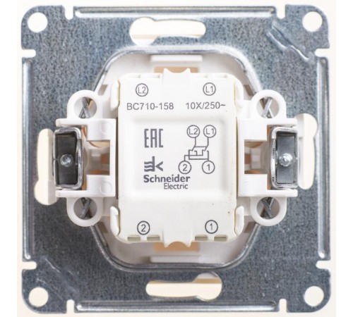 W59 Слоновая кость Переключатель перекрестный 1-клавишный 10АХ  VS710-158-2-86  SE