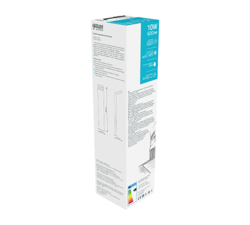 Светильник садово-парковый LED Electra столб, 10W, 600Lm, 4000K, 134x137x580mm, 170-240V / 50Hz, IP54  GD110  Gauss