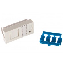 Накладка для розетки телефонной, компьютерной RJ, 45х22,5 мм (белый) LK45 (упаковка DIY) 87001-1  Ecoplast