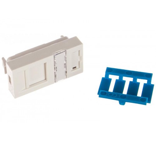 Накладка для розетки телефонной, компьютерной RJ, 45х22,5 мм (белый) LK45 (упаковка DIY) 87001-1  Ecoplast