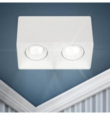 Светильник настенно-потолочный спот OL24-2 WH MR16/GU5.3, белый, поворотный  Б0054382  ЭРА