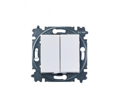 ABB Levit Белый / ледяной Переключатель 2-кл.  3559H-A52445 01W  2CHH595245A6001  ABB