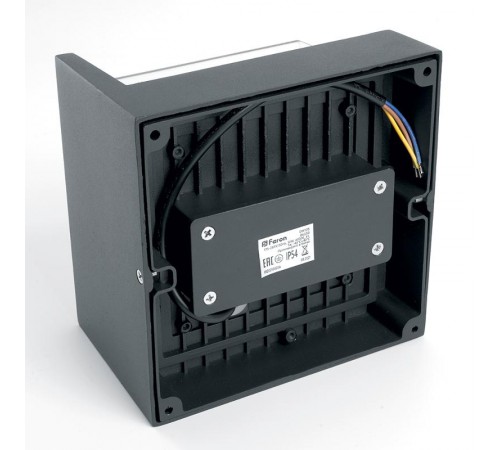 Светильник архитектурный настенный DH108, 12W, 720Lm, 4000K, черный, квадрат, 160*160*100  06350  Feron