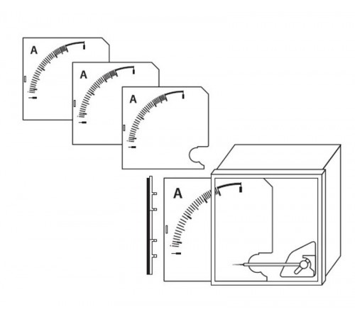 Шкала Ш72 2000/5А-1,5 (для А72 Х/5А)   SQ1102-0207  TDM