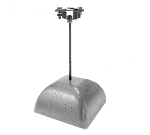 Держатель полоса/пруток для плоской кровли 300 мм, оцинк. с бетоном 3.5 кг71985Ezetek