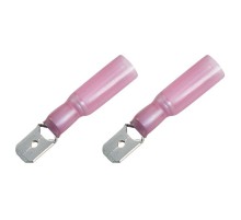 Клемма плоская изолированная термоусаживаемая штекер 6.35 мм 0.5-1.5 мм РПи-п-т 1.5-(6.3)) красный  08-0314  REXANT