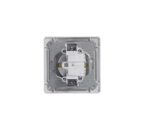 Glossa Белый Розетка с заземлением (в сборе с рамкой)  GSL000142  SE