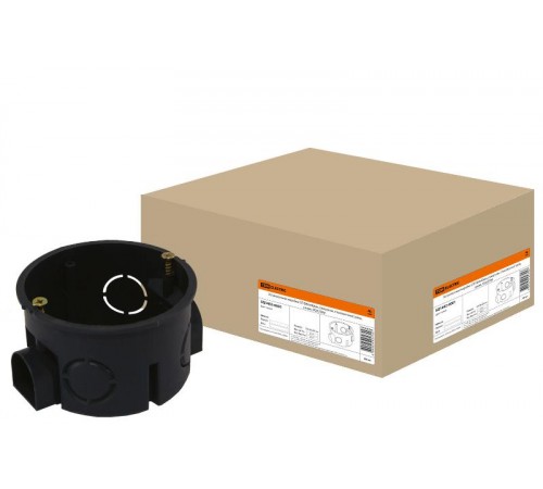 Коробка установочная 60х40 с ушами с саморезами  SQ1402-0001  TDM