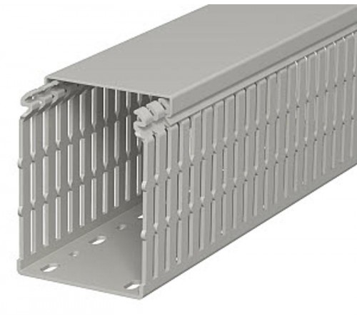 Кабель-канал перфорированный LKV N 100x75x2000 мм ПВХ серый RAL7030  6178439  OBO Bettermann