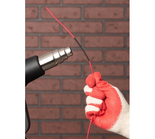 Термоусаживаемая трубка ТУТ нг 2.5/1.25 черная в отрезках по 1м PROxima  tut-2.5-b-1m  EKF