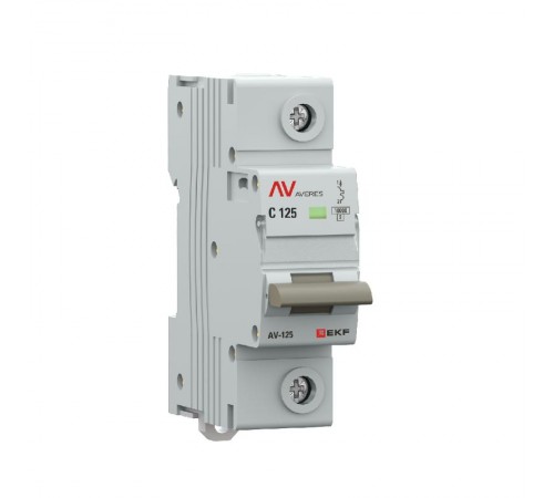 Выключатель автоматический AV-125 1P 125A (D) 10kA  AVERES mcb125-1-125D-av EKF