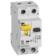 Выключатель автоматический дифференциального тока АВДТ32EM C63 100мА  MVD14-1-063-C-100  IEK