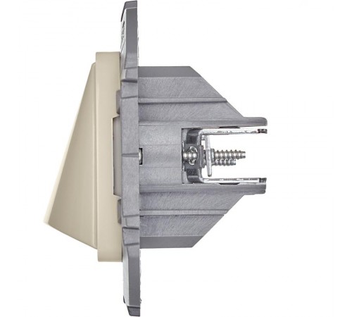 Inspiria Слоновая кость Вывод кабеля с зажимом для крепления  673891  Legrand