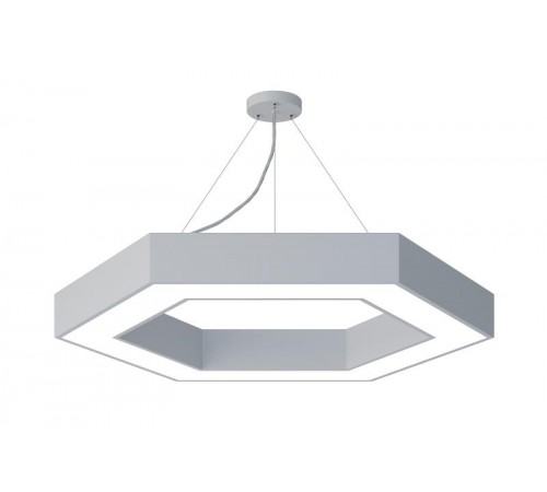 Светильник светодиодный Geometria Hexagon SPO-124-W-40K-051 51Вт 4000К 3900Лм IP40 800*800*80 белый подвесной  Б0050556  ЭРА