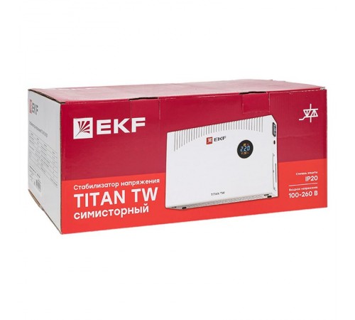 Стабилизатор напряжения электронный с возможностью настенного монтажа TITAN -ТW-3000  stab-TW-3000 EKF