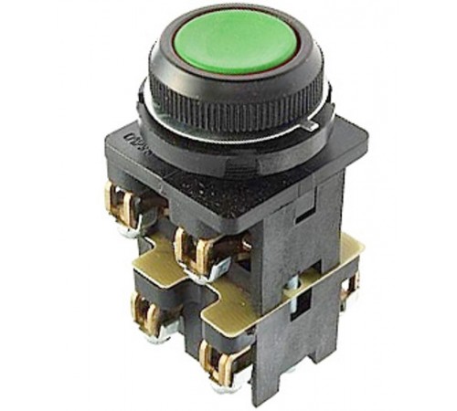 КЕ-012 У3 исп.2, зелёный, 3з+1р, цилиндр, IP40, 10А, 660В, выключатель кнопочный (ЭТ)  ET010382  Электротехник