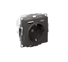 AtlasDesign Базальт Розетка 16А с 2 USB A+C, 5В/2,4А/3,0А, 2х5В/1,5А, механизм  ATN001432  SE
