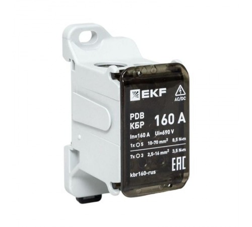 Клеммный блок распределительный КБР 160A  kbr160-rus EKF