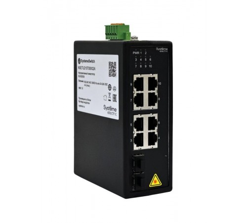 Неуправляемый промышленный коммутатор Ethernet, 8x10/100/1000BaseT, 2x100/1000BaseX SFP  NSETU210T08X02A  SE