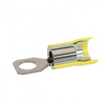 Наконечник с отверстием под винт и изолир.фaланцем ПВХ, двойная гильза, 2,5-6 кв.мм М6 (д.6,4 мм) (НКИ)  2C6P-DS-PVC  DKC