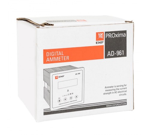Амперметр AM-D961 цифровой на панель 96х96 однофазный EKF PROxima  ad-961  EKF