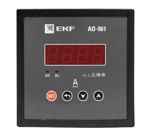 Амперметр AM-D961 цифровой на панель 96х96 однофазный EKF PROxima  ad-961  EKF
