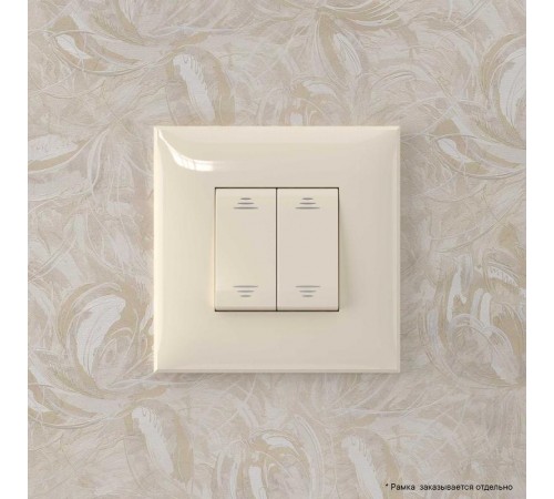 Инвертор двухклавишный в стену, "Avanti", "Ванильная дымка"  4405124  DKC