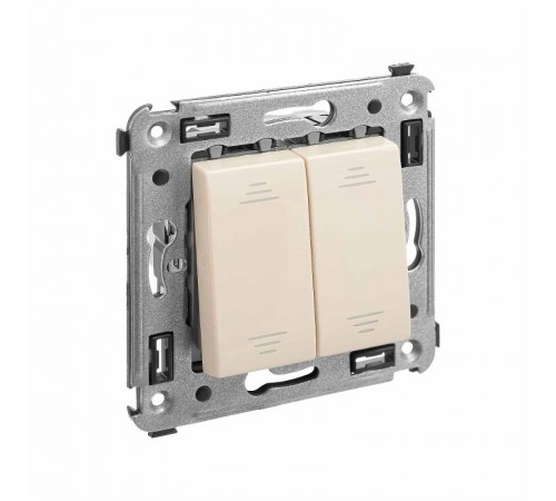 Инвертор двухклавишный в стену, "Avanti", "Ванильная дымка"  4405124  DKC
