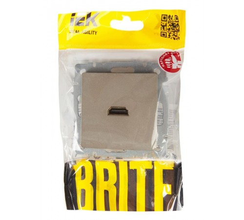 BRITE Розетка HDMI РHDMI-0-БрШ шампань   BR-H10-K37  IEK