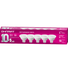 Лампа светодиодная 90 616 ОLL-MR16-10-230-4K-GU5.3-PACK5  90616  ОНЛАЙТ