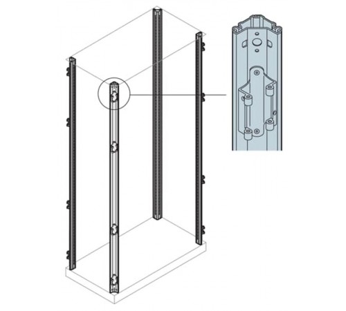 Стойки каркаса с петлями H=1600 мм (4шт)  EM1600  ABB