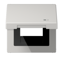 Рамка с подпружиненной крышкой для USB-механизмов, с центральной платой LS990BFKLUSBLG Jung