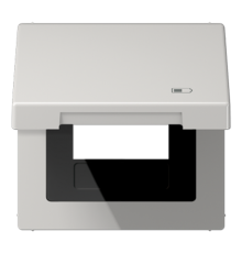 Рамка с подпружиненной крышкой для USB-механизмов, с центральной платой LS990BFKLUSBLG Jung