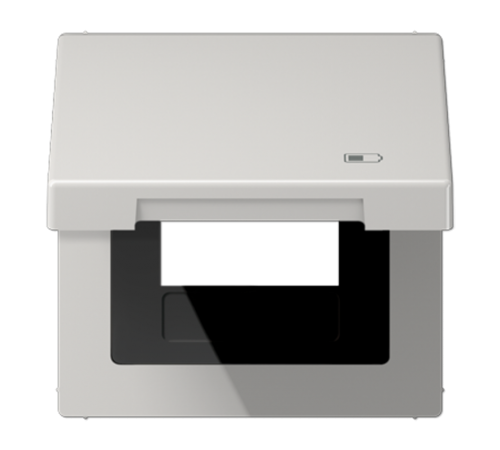 Рамка с подпружиненной крышкой для USB-механизмов, с центральной платой LS990BFKLUSBLG Jung