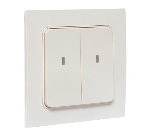 Умный беспроводной выключатель Стокгольм 2-кл. белый Zigbee  СonnectRCV-ST2-WS-ZBEKF