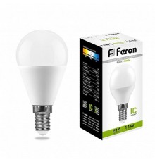 Лампа светодиодная LB-750 (11W) 230V E14 4000K G45  25947  FERON