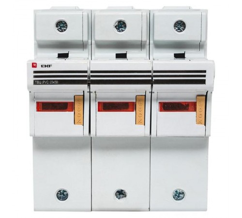 Предохранитель-разъединитель для ПВЦ 22x58 3P (с индикацией)  pr-22-58-3  EKF